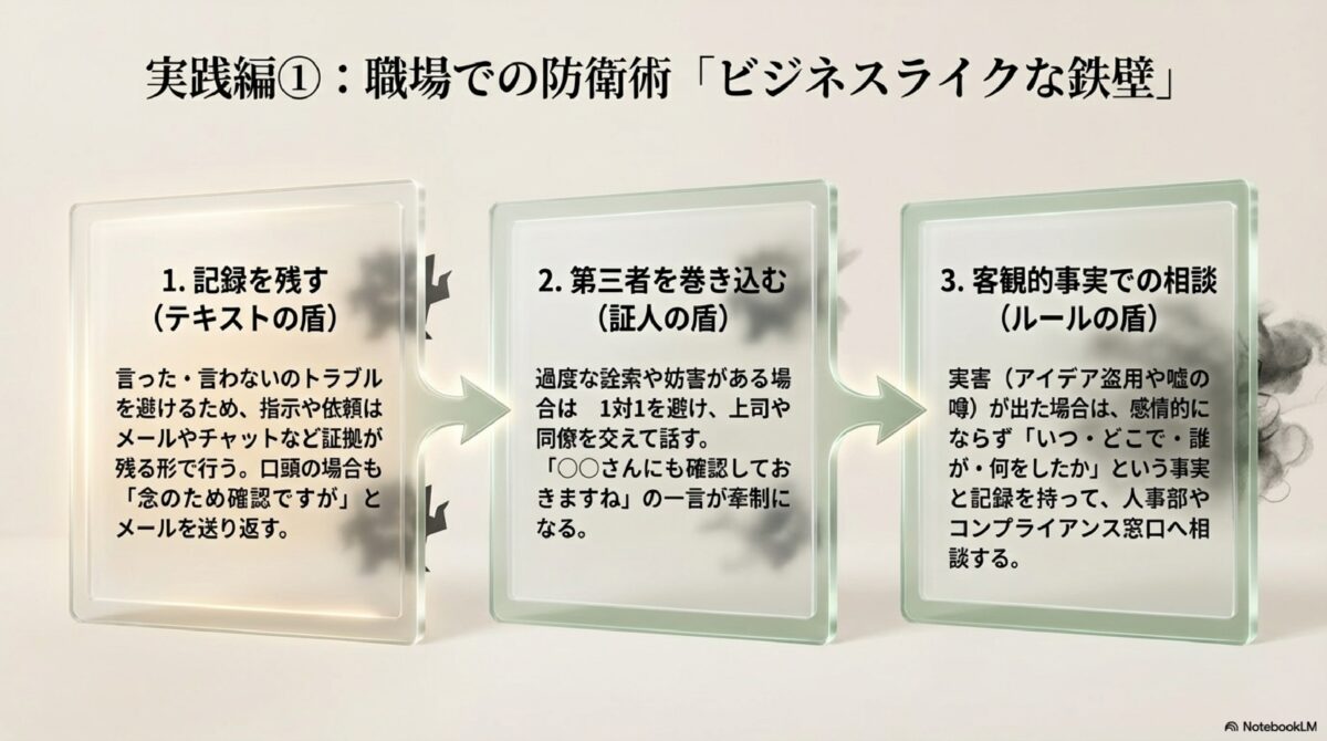 実践編①：職場での防衛術「ビジネスライクな鉄壁」