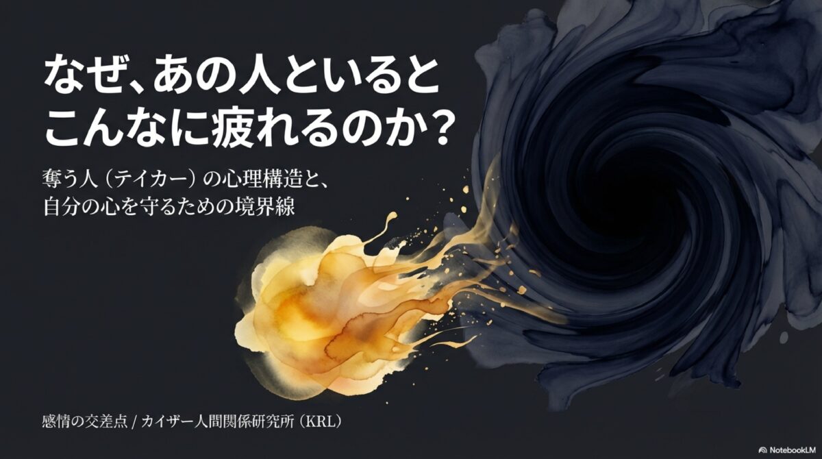 なぜ、あの人といるとこんなに疲れるのか？：奪う人（テイカー）の心理構造と、自分の心を守るための境界線
