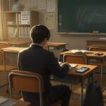 不登校の子どもが増えている中、学校に通い続けている子どものイメージ画像