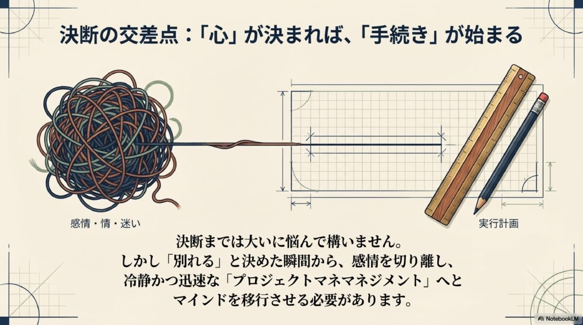 決断の交差点：「心」が決まれば、「手続き」が始まる
