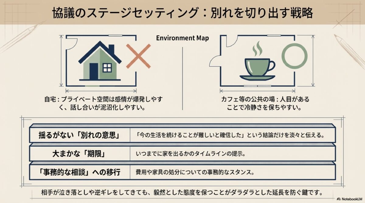 協議のステージセッティング：別れを切り出す戦略