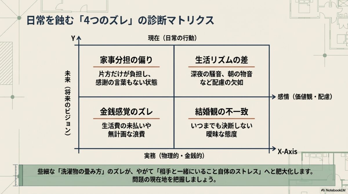 日常を蝕む「4つのズレ」の診断マトリクス